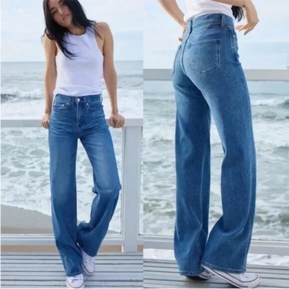 AYR Jeans The Secret Sauce Wide Leg Denim Old School Medium Wash 29 - Picture 2 of 14